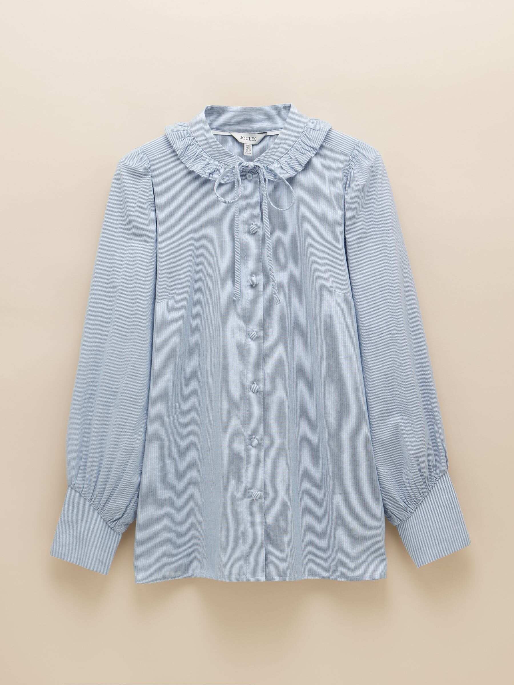 Harper Blue Tie Neck Blouse
