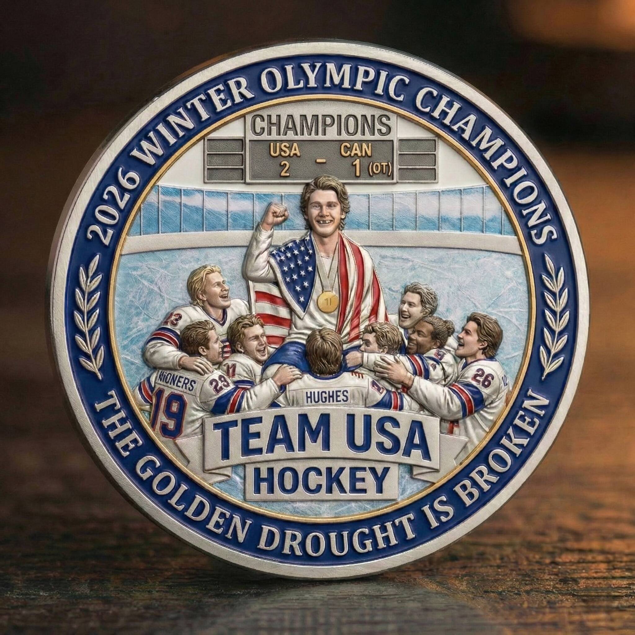 Jack Hughes – 2026 Winter Olympic Gold Commemorative coin