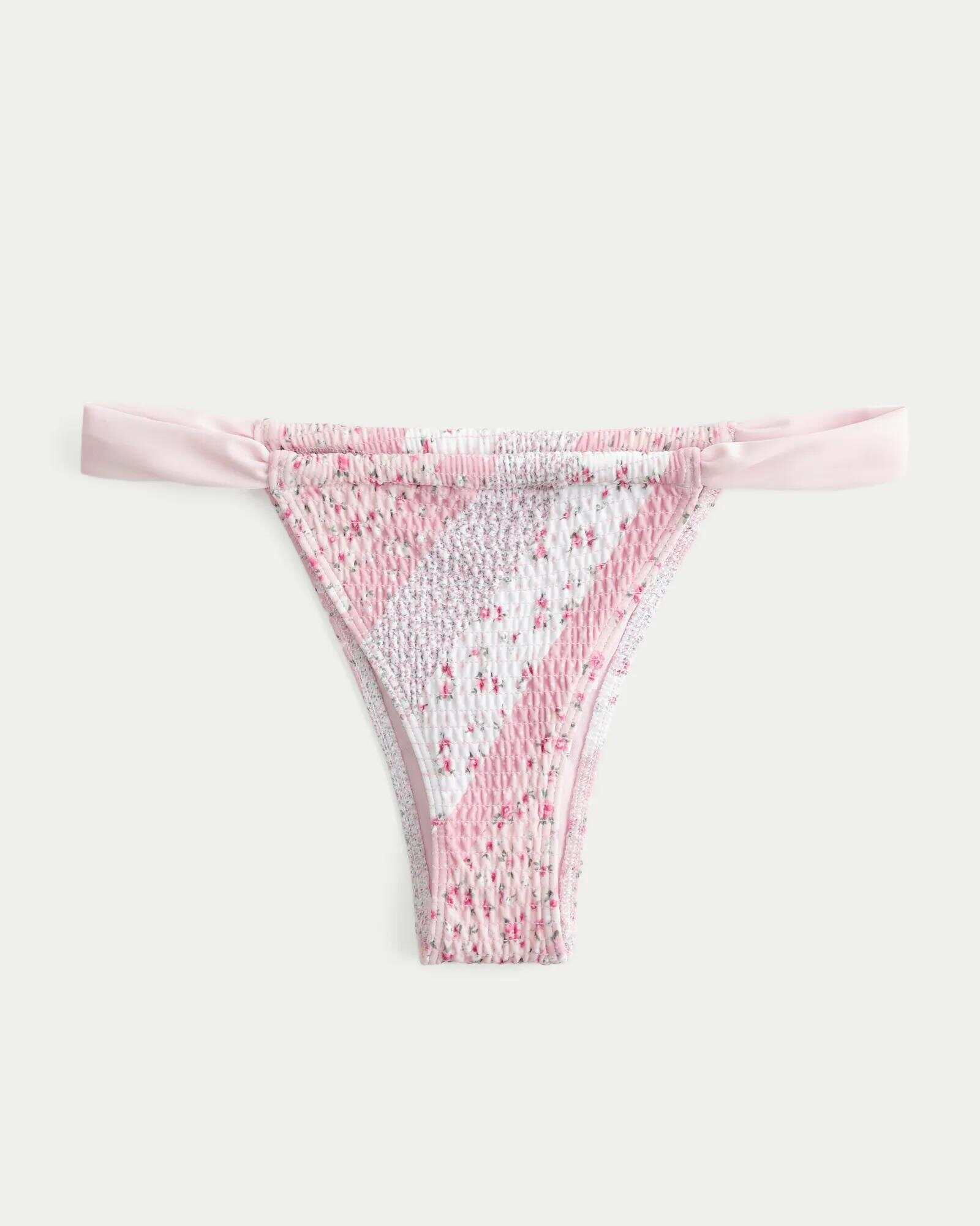 Smocked High-Leg Cheekiest Bikini Bottom