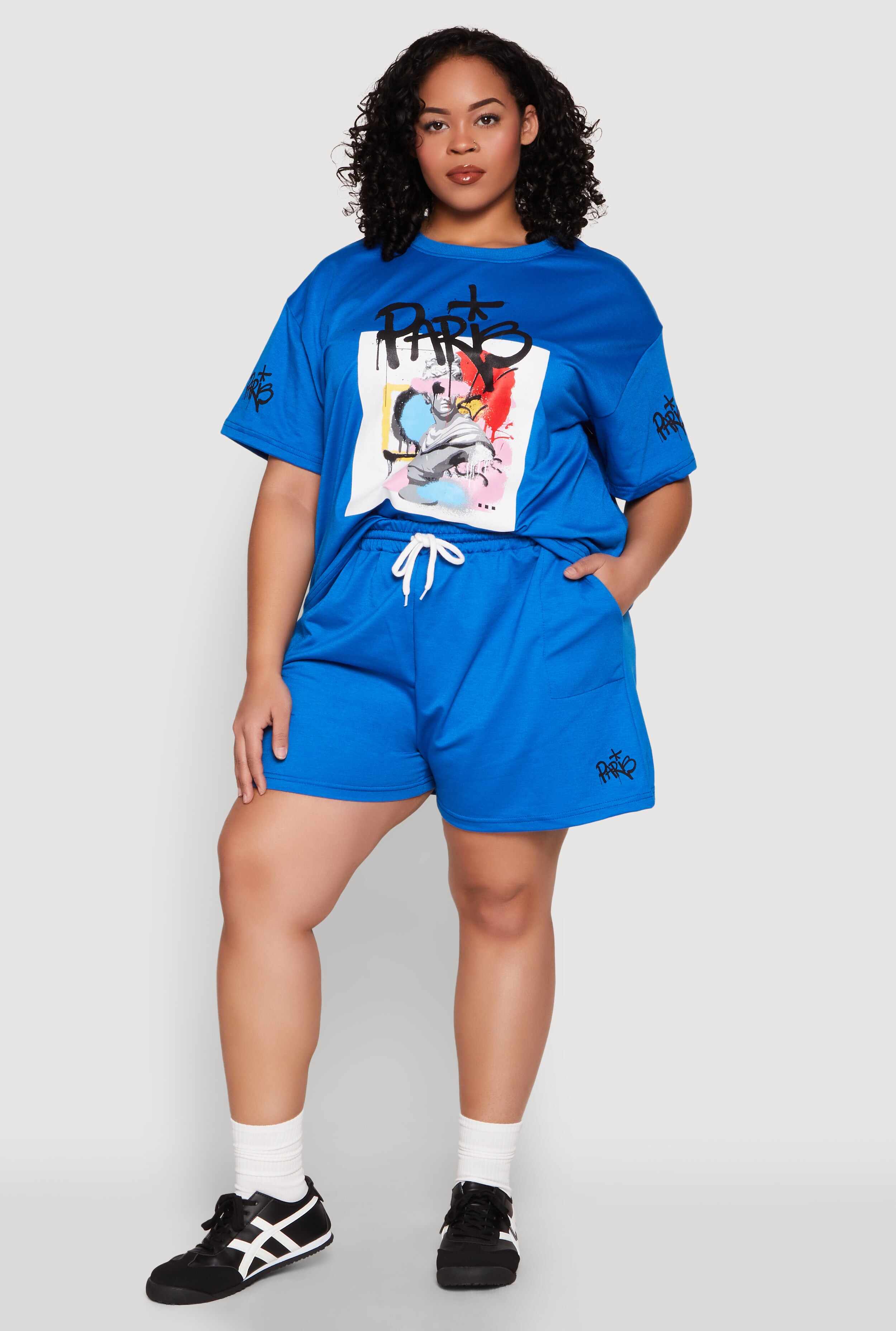 Plus Size Paris Sweatshorts
