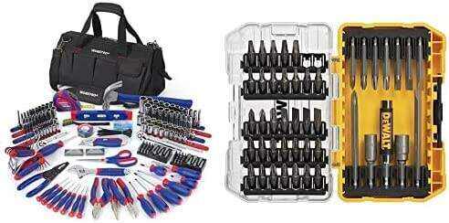 W009037A 322-Piece Home Repair Hand Tool Kit Basic Household Tool Set with Carrying Bag