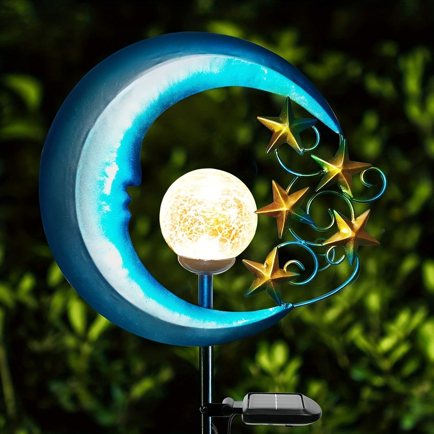 Brighten Up Your Garden with Waterproof Blue Moon Solar LED Lights!