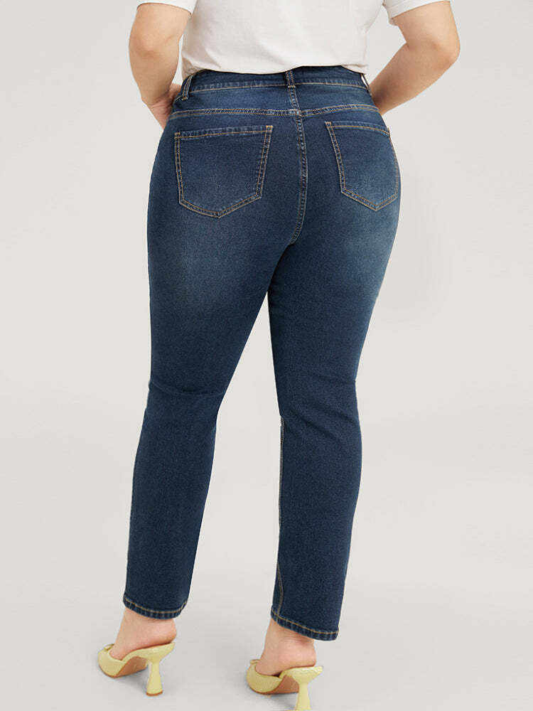 Very Stretchy High Rise Dark Wash Vintage Full Jeans
