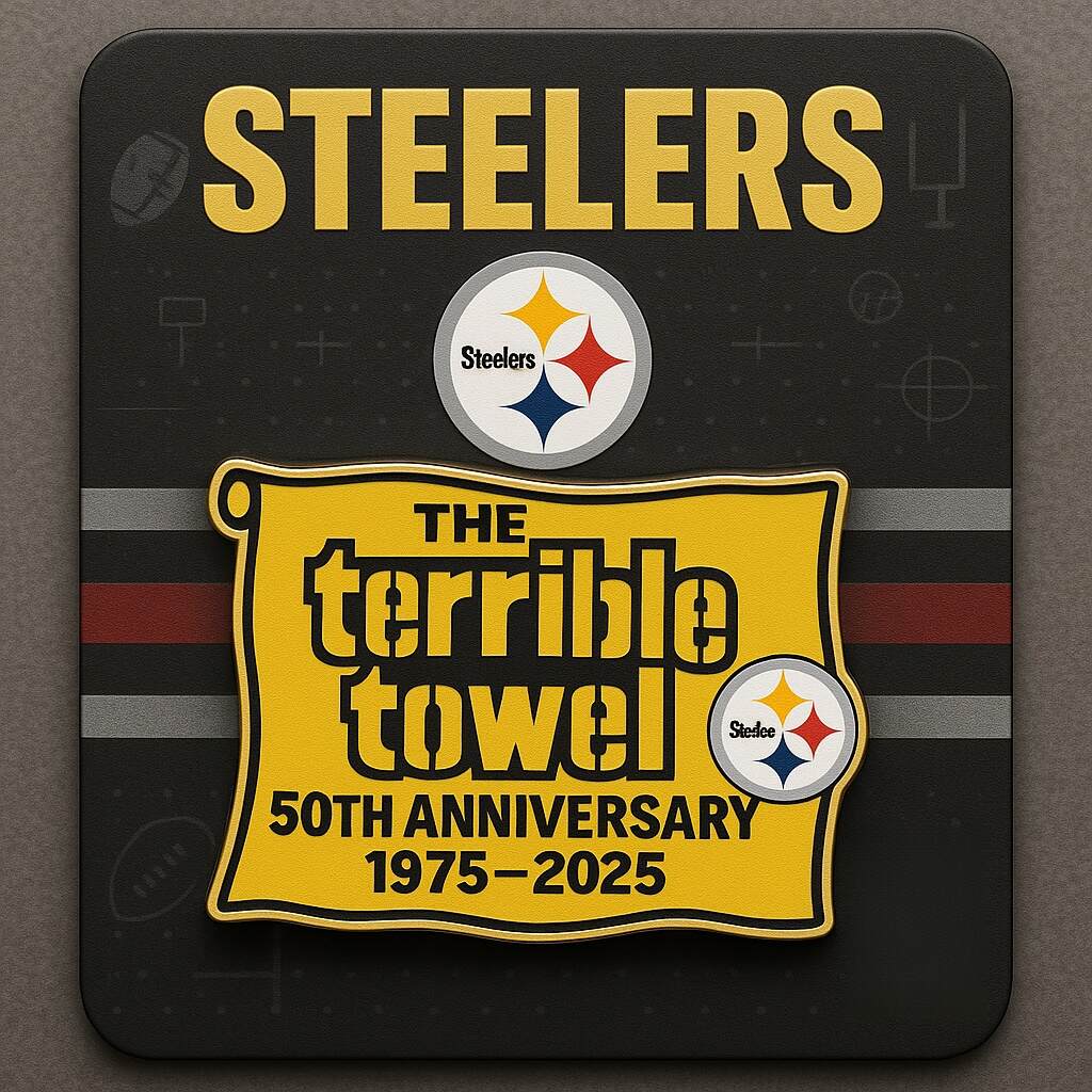 Terrible Towel 50th Anniversary Badge