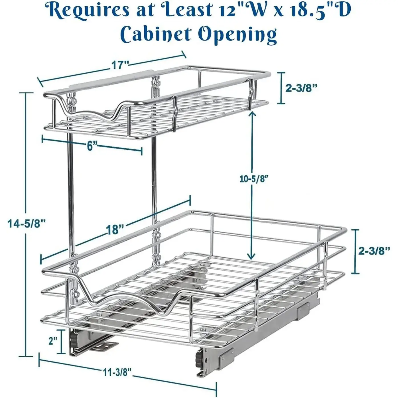 Hold N' Storage - 2 Tiers Under the Sink Organizer and Storage Pull Out