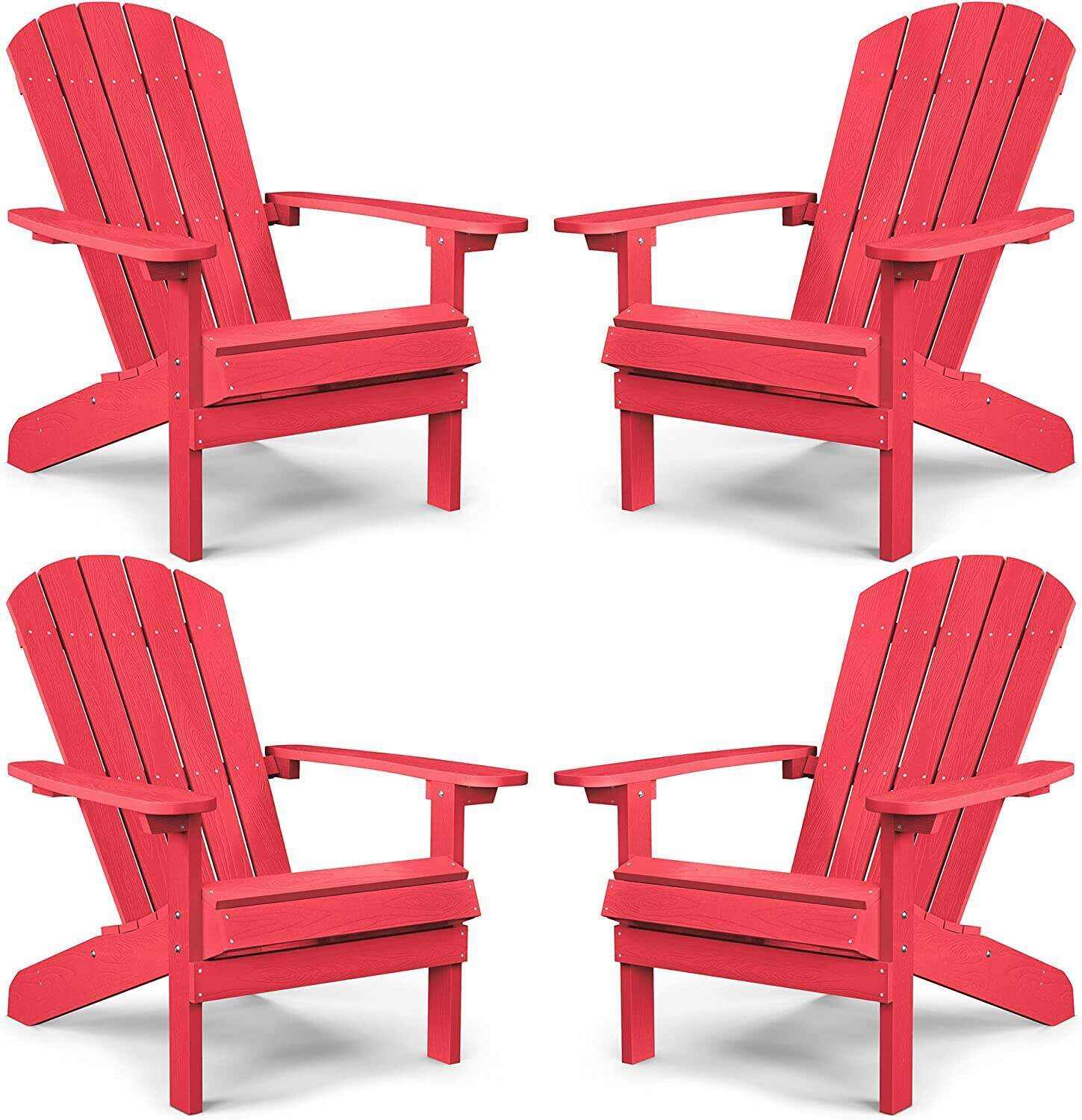 Adirondack Chair ,Patio Chairs 5 Steps Easy Installation,Widely Used in Outdoor, Fire Pit, Deck, Outside, Garden, Campfire Chairs