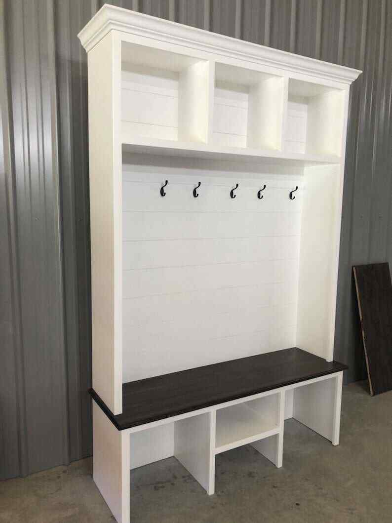 BLUFFTON 3 section mudroom locker hall tree