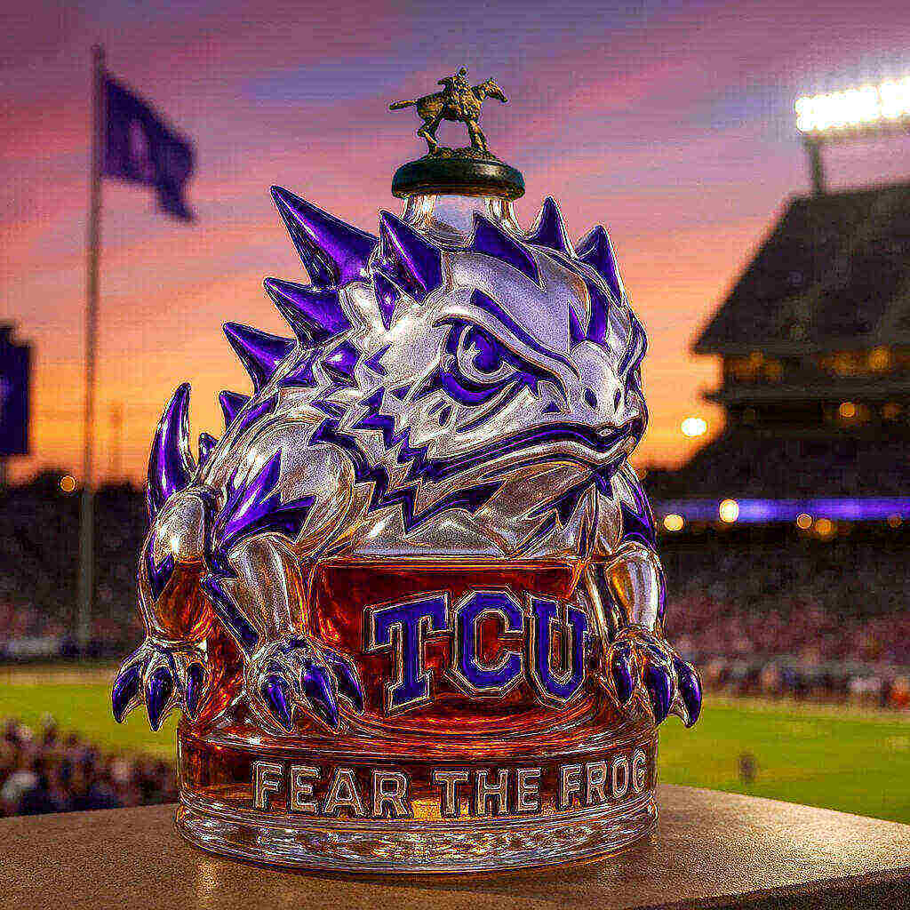 TCU Horned Frogs Limited Edition Whiskey Bottle