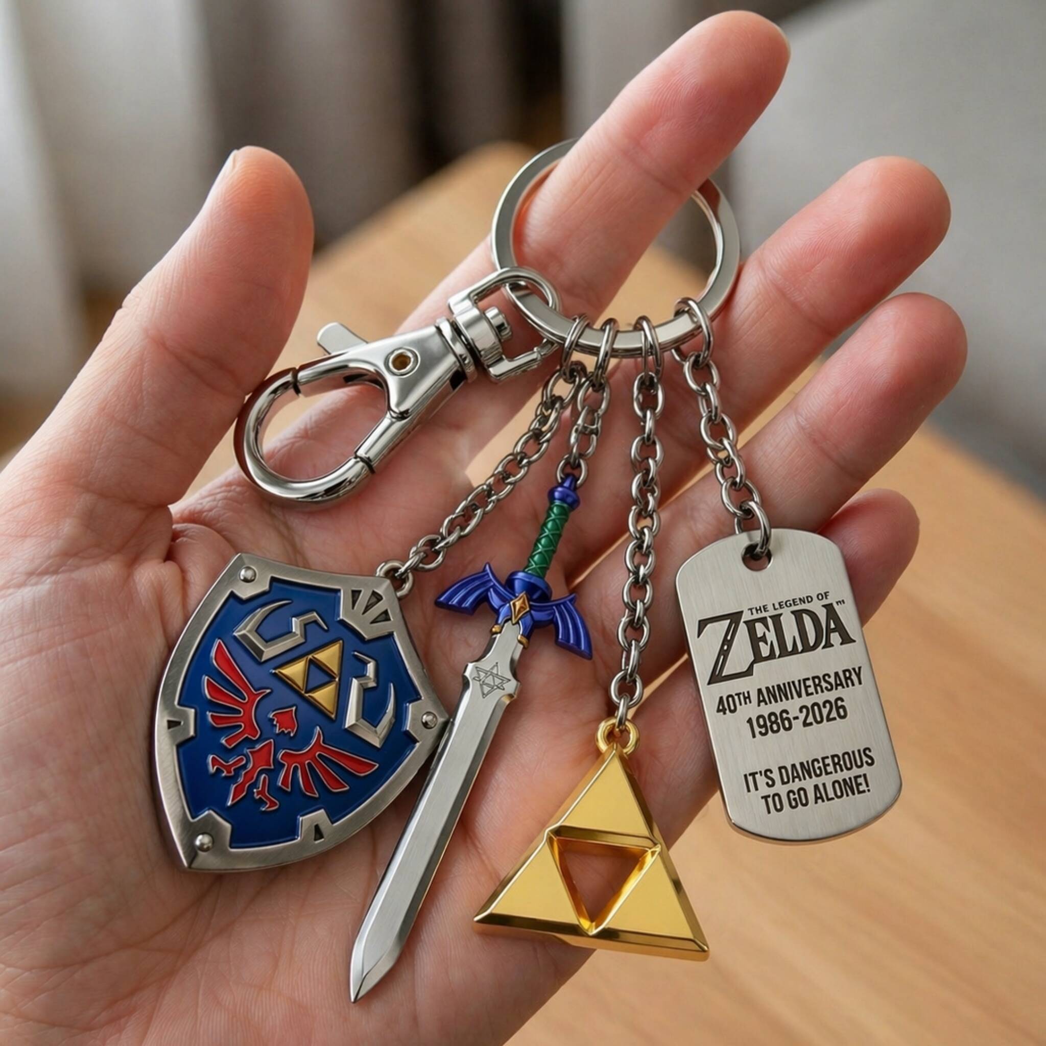 The Legend of Zelda 40th Anniversary Hylian Hero's Arsenal Collector Keychain ⚔️