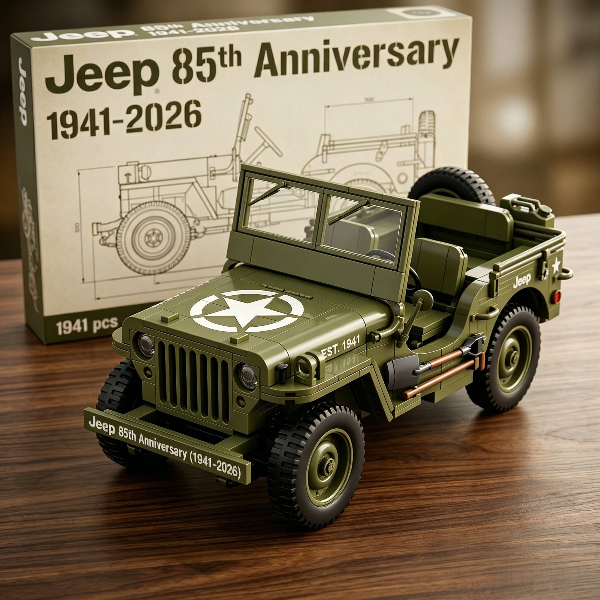 🎁Jeep 85th Anniversary: Build The Legend (1941 Pcs)！