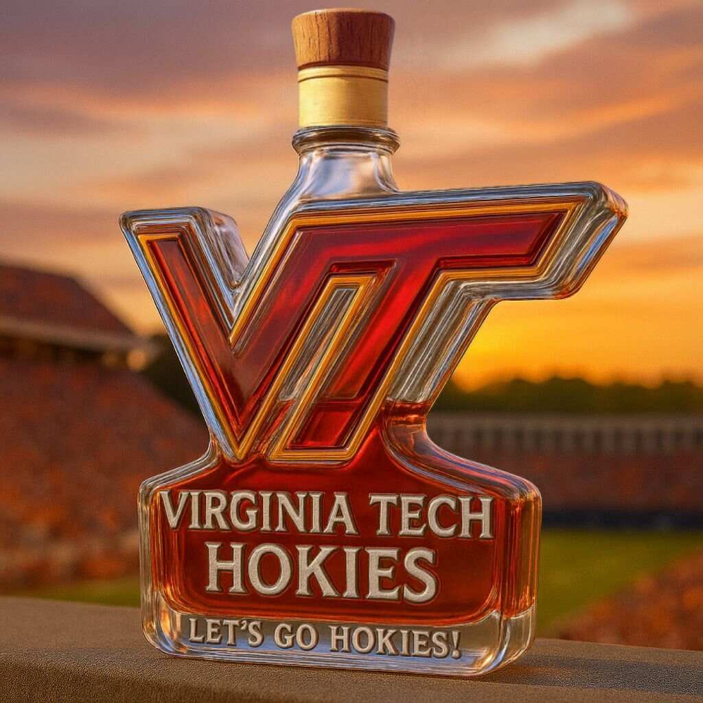 Virginia Tech Hokies Whiskey Bottle