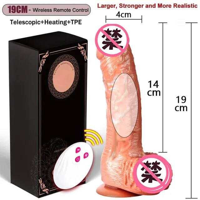 Thrusting Rotating Dildo Vibrator – Remote Control & Suction Cup
