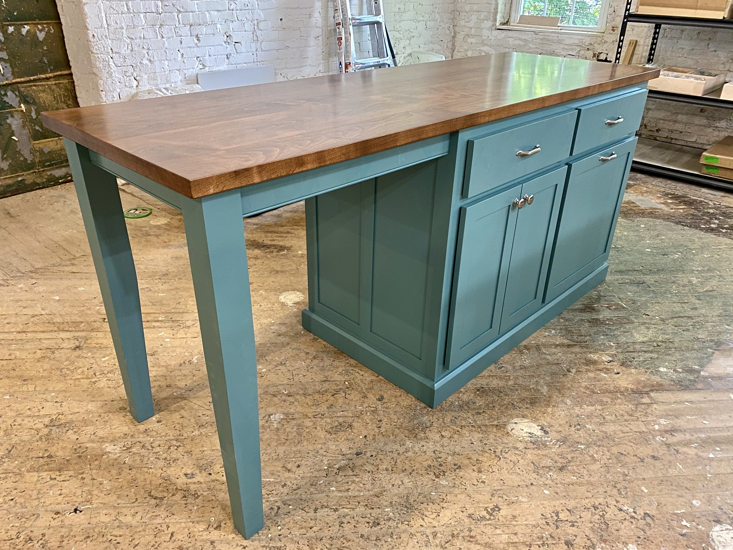 Kitchen Island with End Seating Area