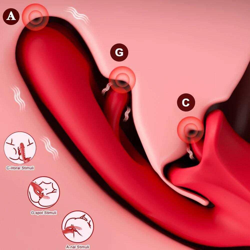 PASSION PULSE Patting Dildo Vibrator: Clit & G-Spot Stimulator