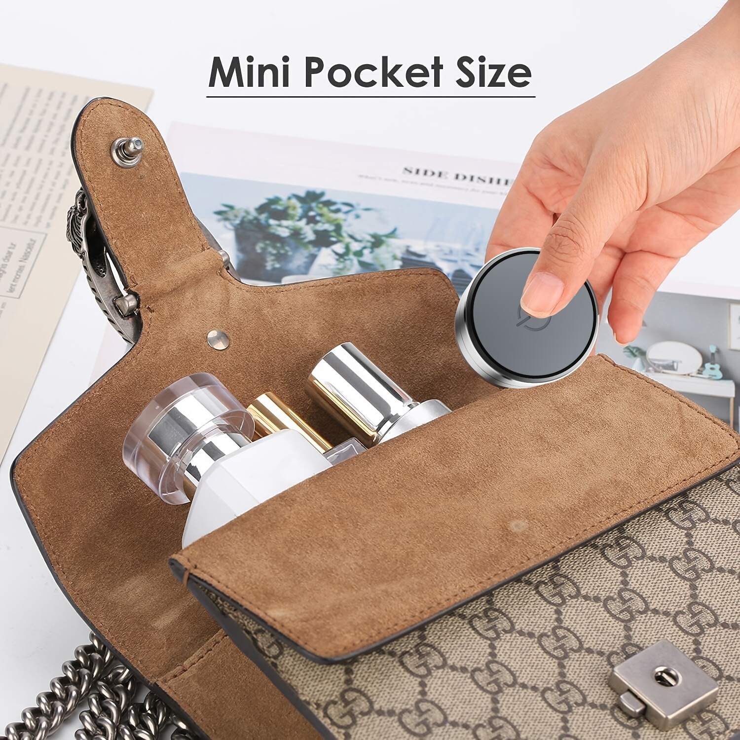 [Portable Speaker] Compact Portable Speaker | Enhanced Bass & Stereo Sound, USB-C Charging, Suction Cup Adhesive Base, Button Control, No Battery Needed for Home, Office, Travel