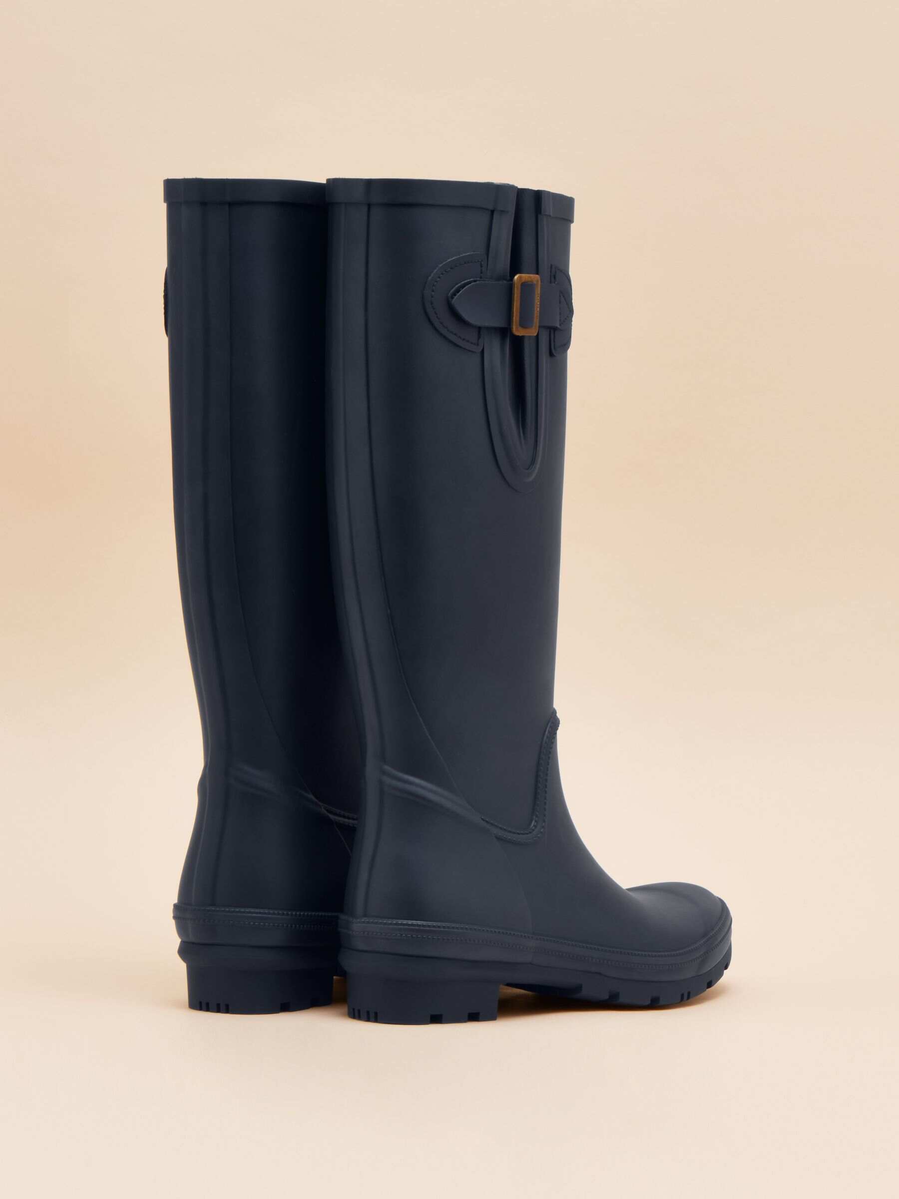 Houghton Navy Blue Adjustable Tall Wellies