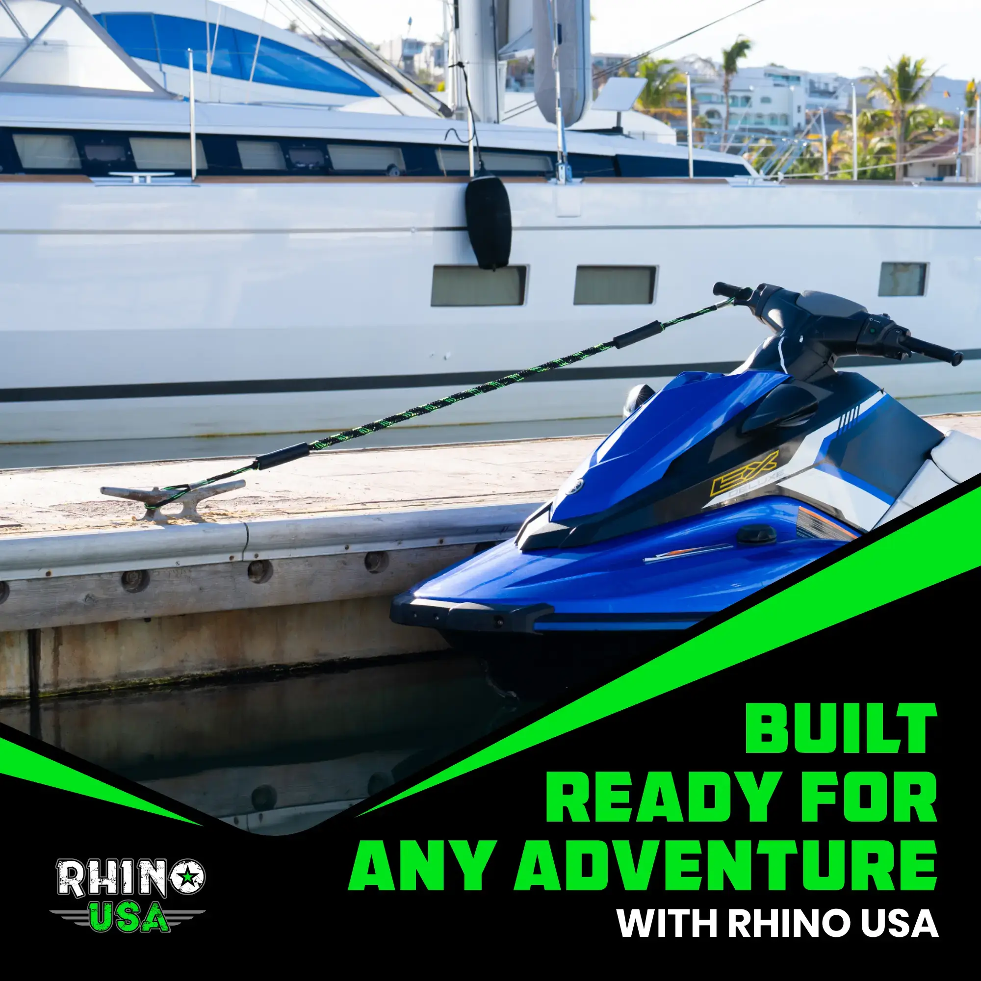 Heavy-Duty Bungee Dock Lines - Bungee Dock Rope for Jetski, Boat, and More.