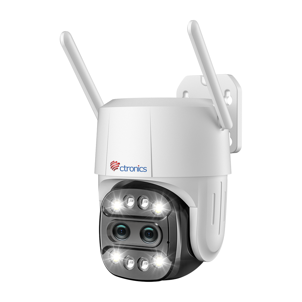 【2nd item $19.99】Ctronics 6X Hybrid Zoom Outdoor Surveillance Camera with Dual Lens