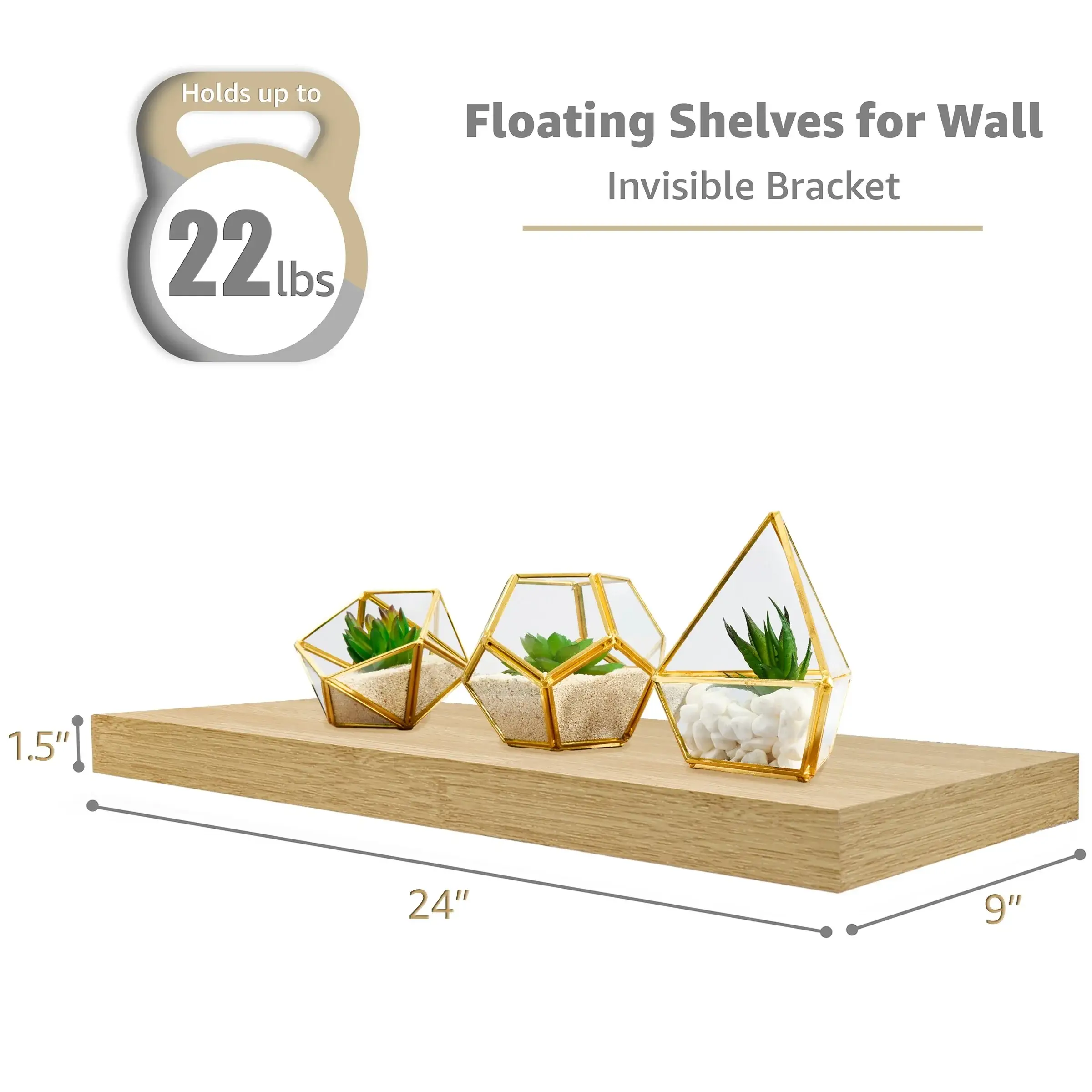 Sorbus Floating Wall Shelves Wall Mounted (4 Pack)