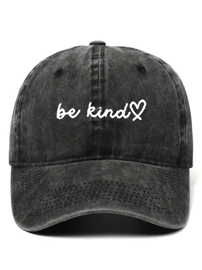 Women's Vintage Be Kind Print Baseball Cap
