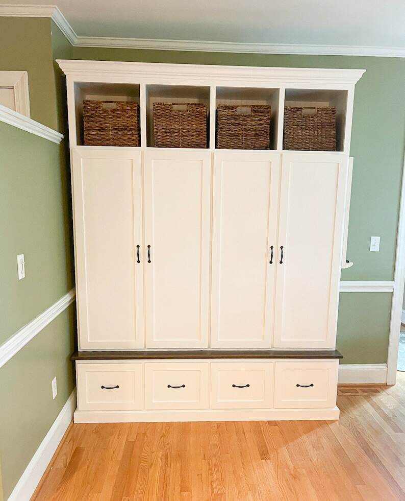 NORTH CAROLINA 4-section entryway bench locker