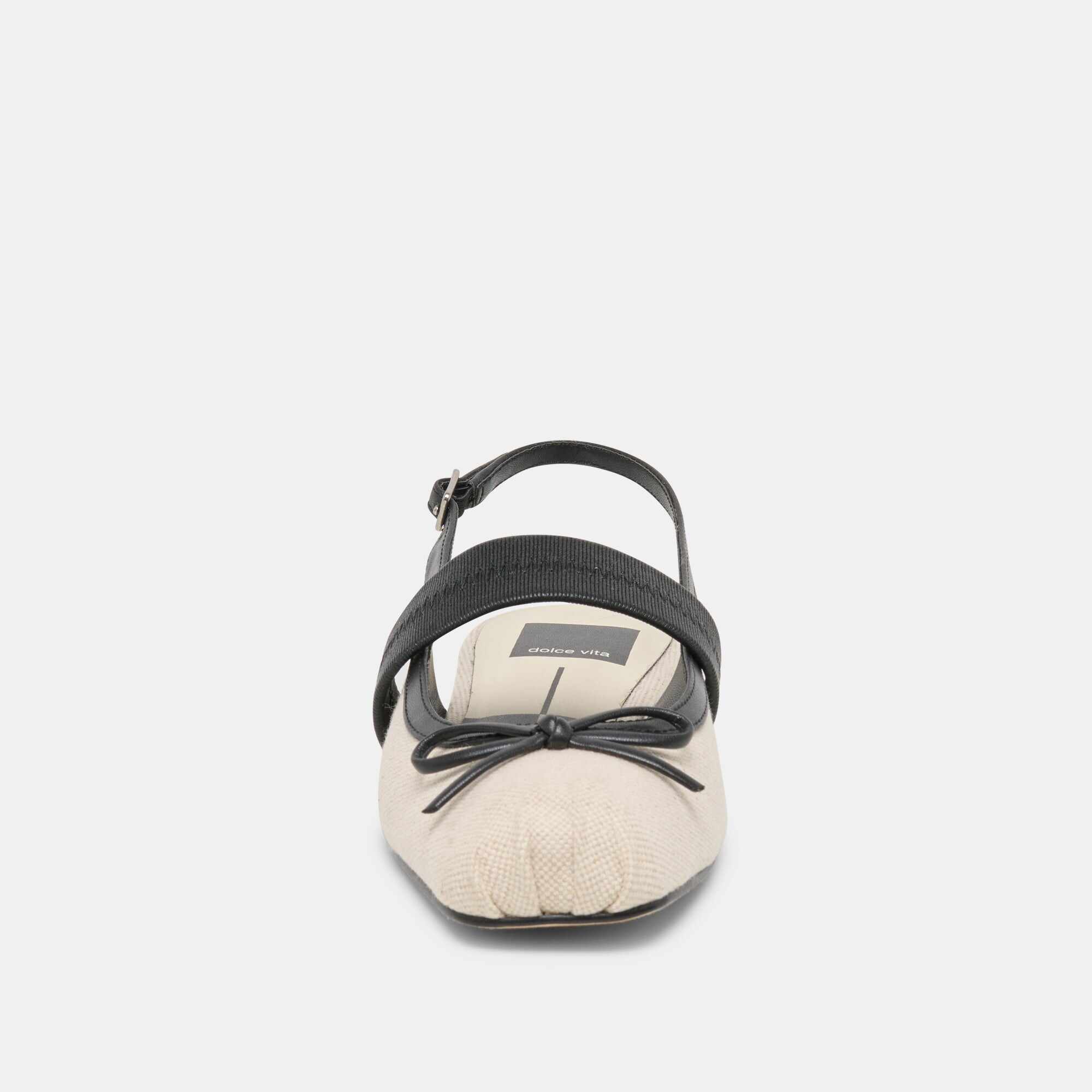 GRIFAN FLATS NATURAL BLACK LINEN