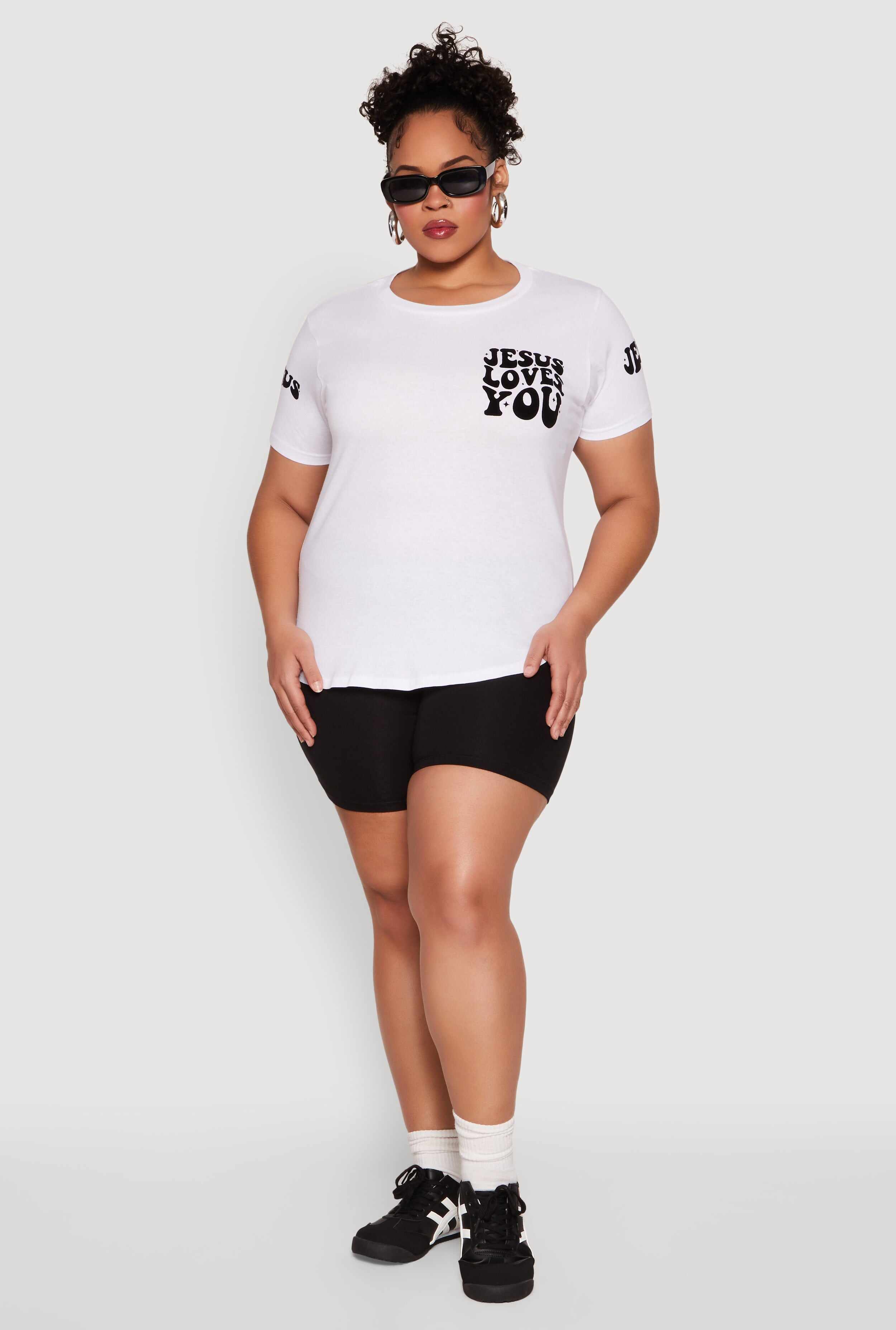 Plus Size Jesus Loves You T Shirt