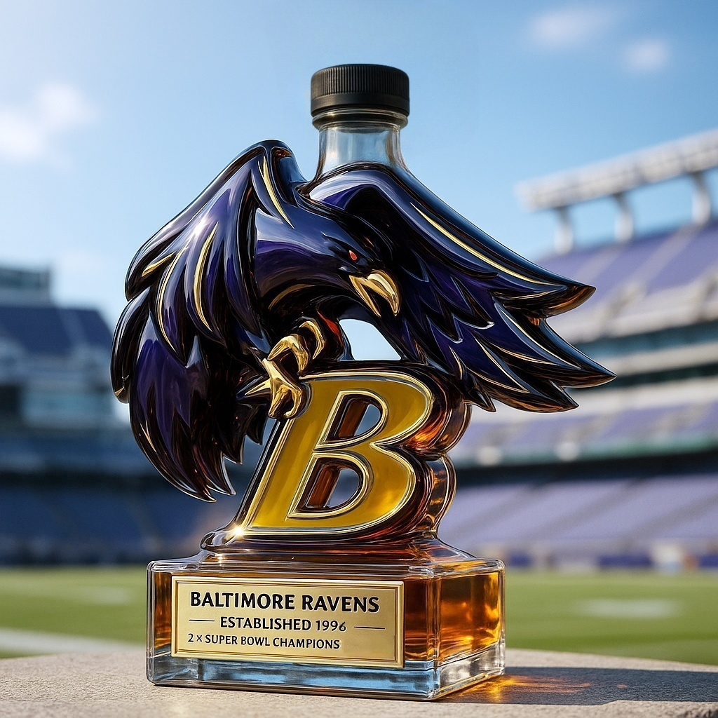 Baltimore Ravens Limited Edition Whiskey Bottle