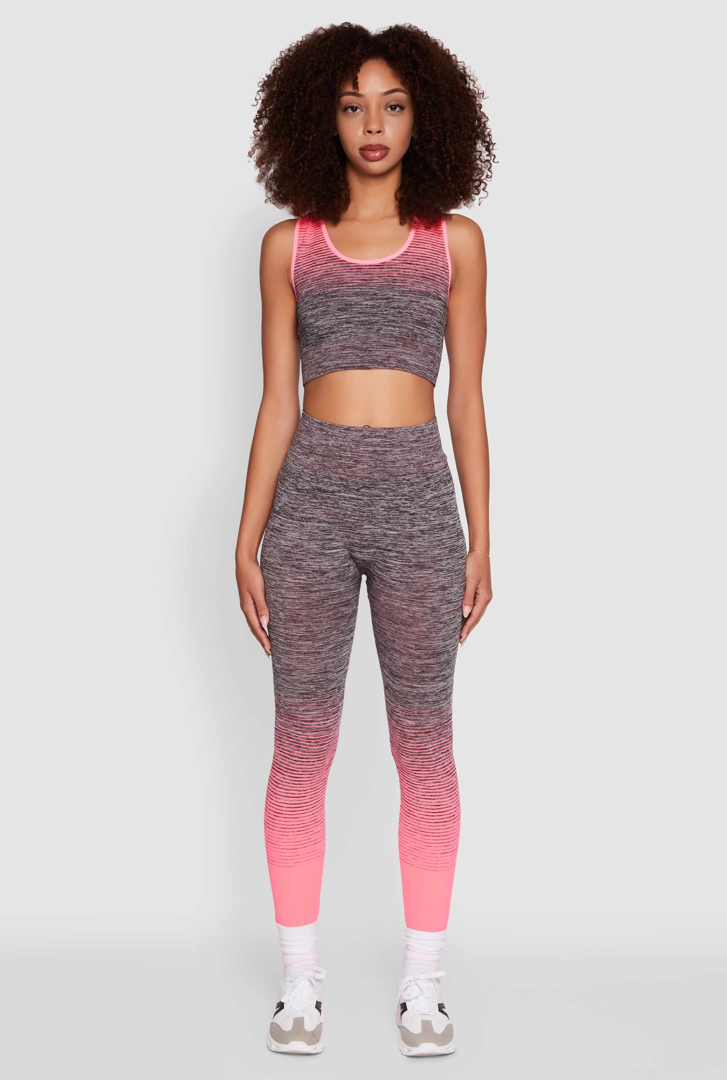 Trendy Marled Ombre Stretch Leggings