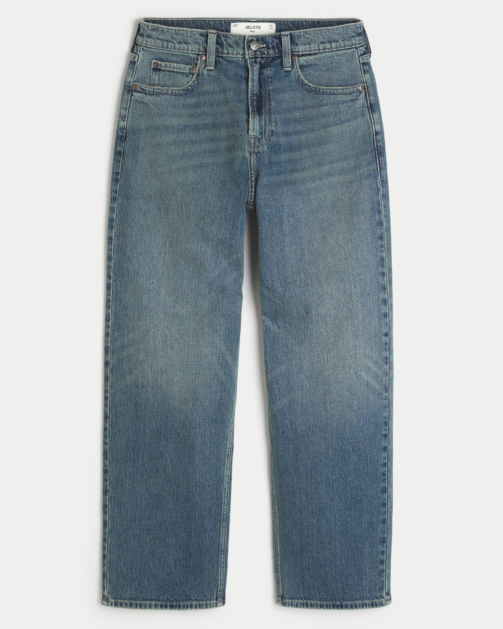 Railroad Stripe Baggy Painter Jeans