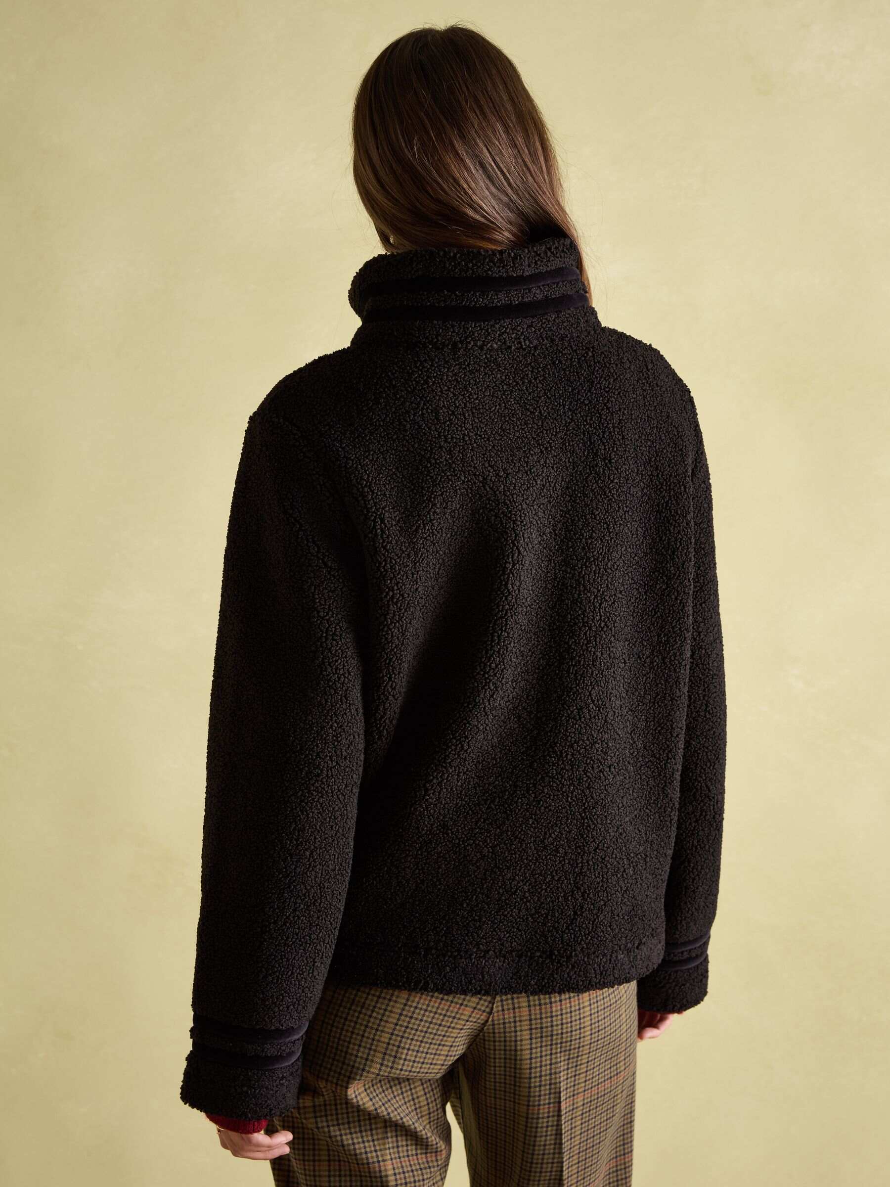 Fleur Black Fleece Jacket