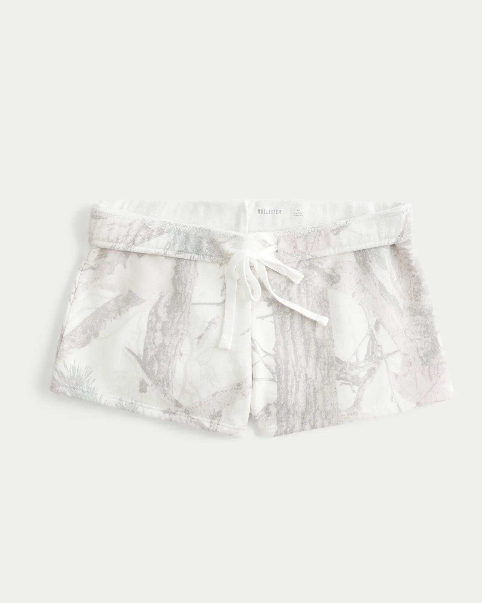 Side Stripe Fleece Mini Shorts