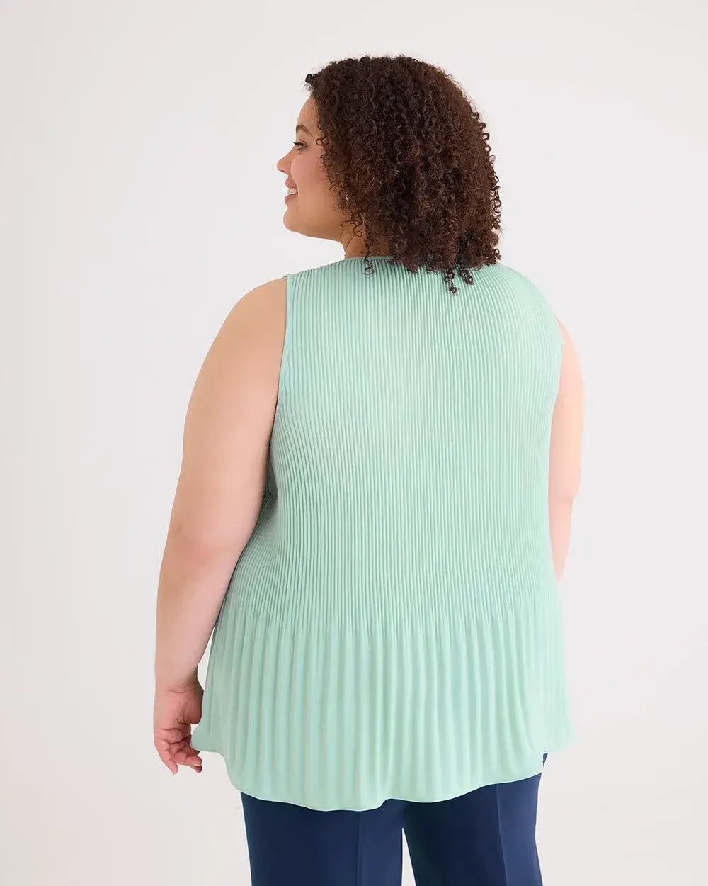 Responsible, Sleeveless Pleat and Release Blouse - PENN. Essentials