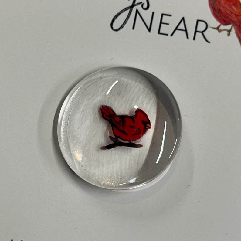 Cardinal Glass Gemstone