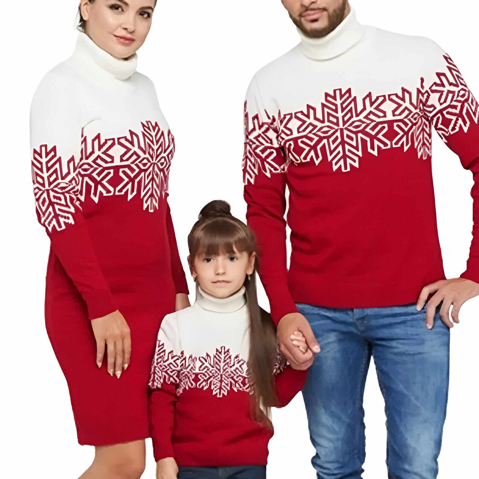 Kids Snowflake Matching Christmas Jumper