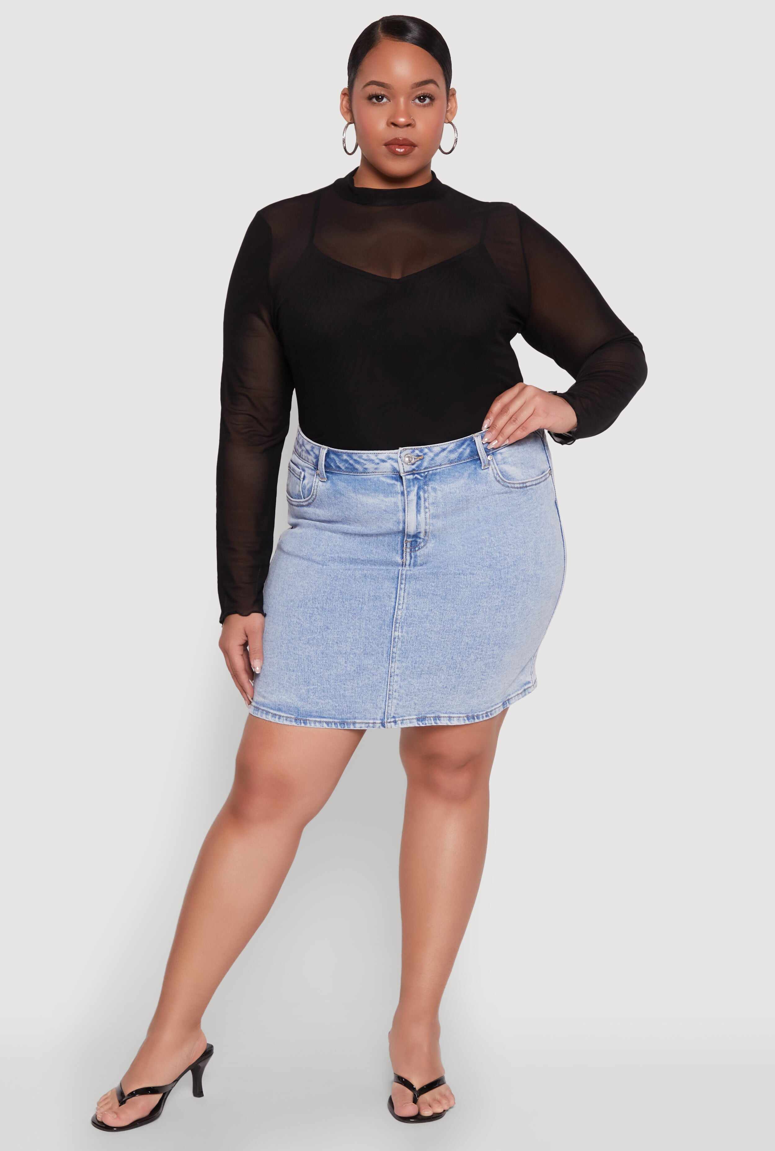 Plus Size WAX High Waisted Skirt