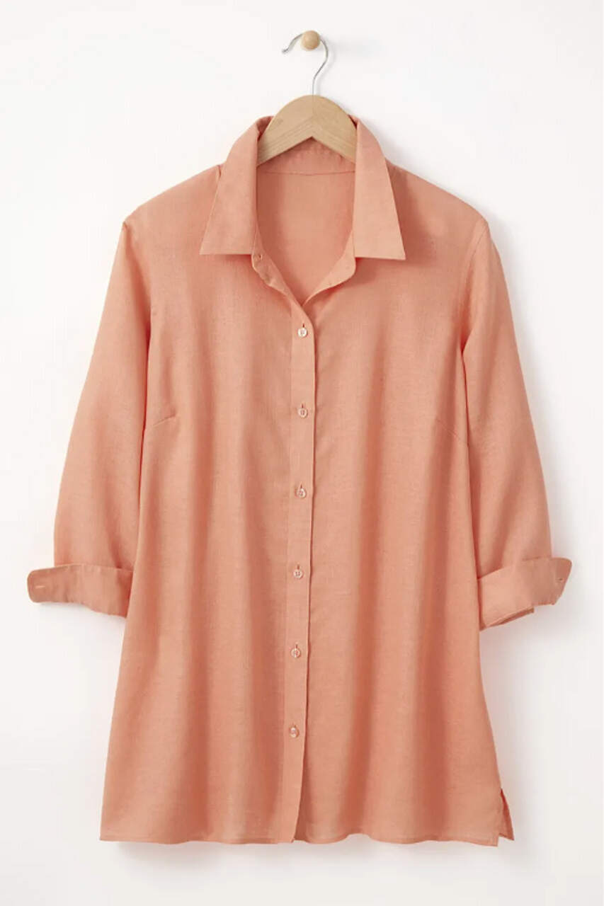 Easy-Care Linen Big Shirt