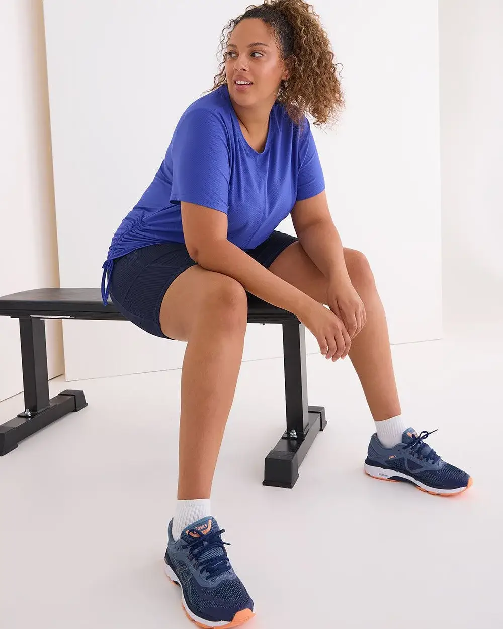 Short Sleeve T-Shirt with Shirring - Active Zone