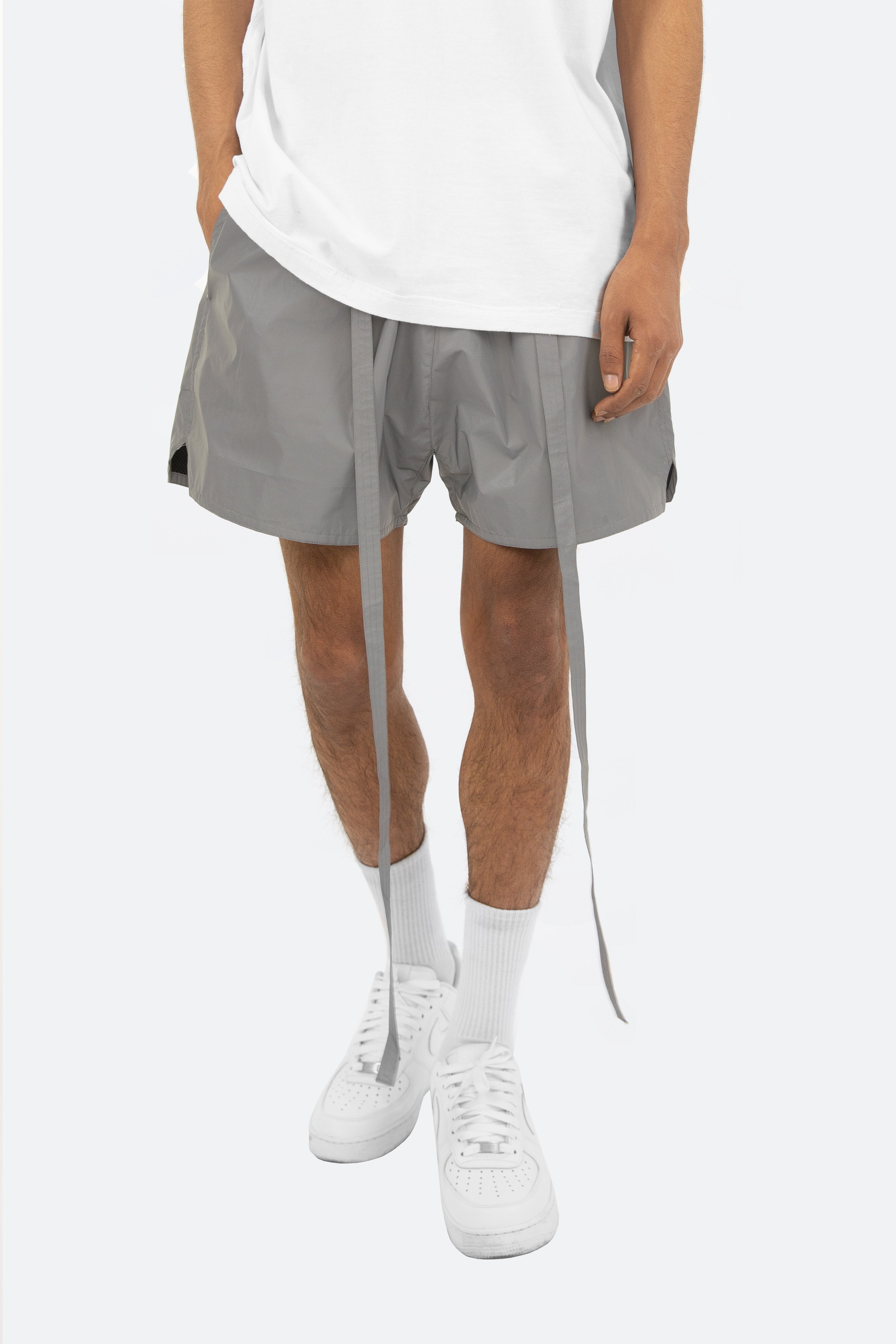 Nylon Carpenter Shorts - Silver