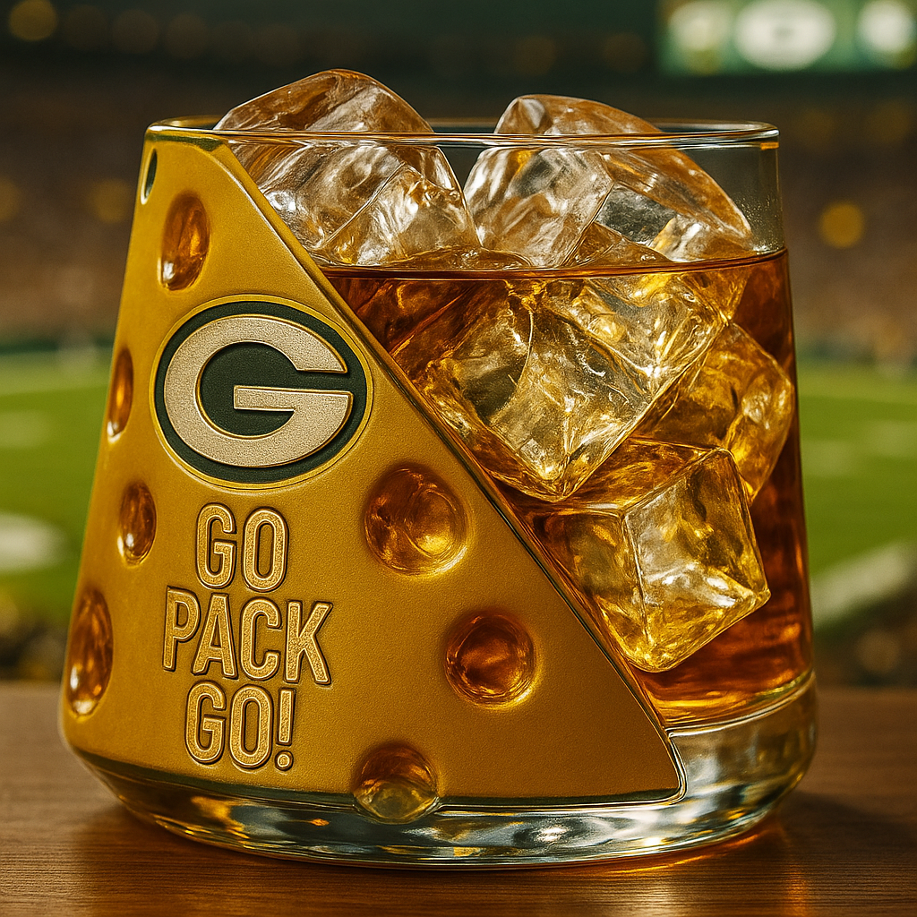 Go Pack Go! Cheesehead Whiskey Glass