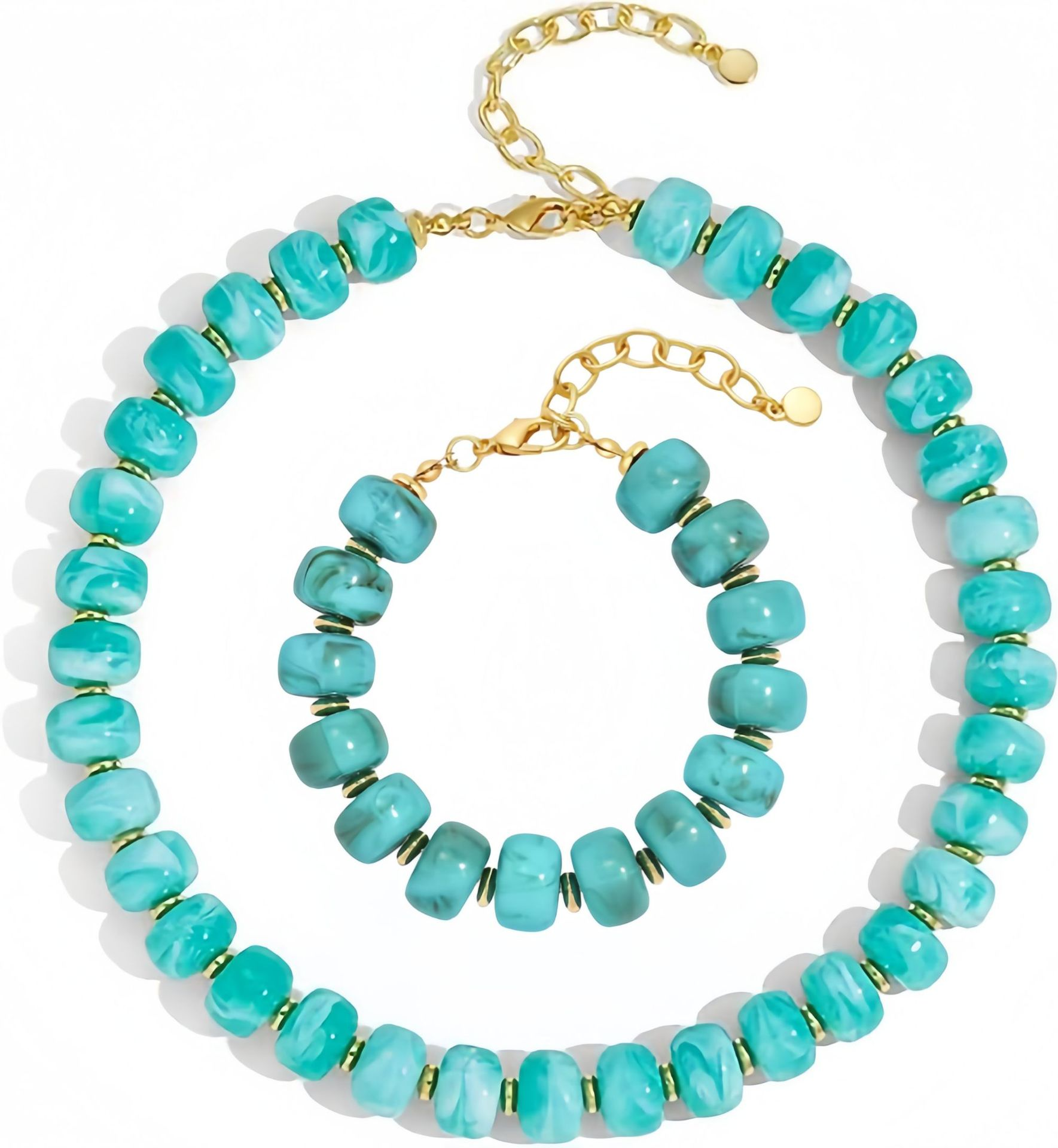 🔥Hot Sale 69% OFF✨Bright Color Dopamine Chunky Beaded Choker, Women Summer Beach Jewelry