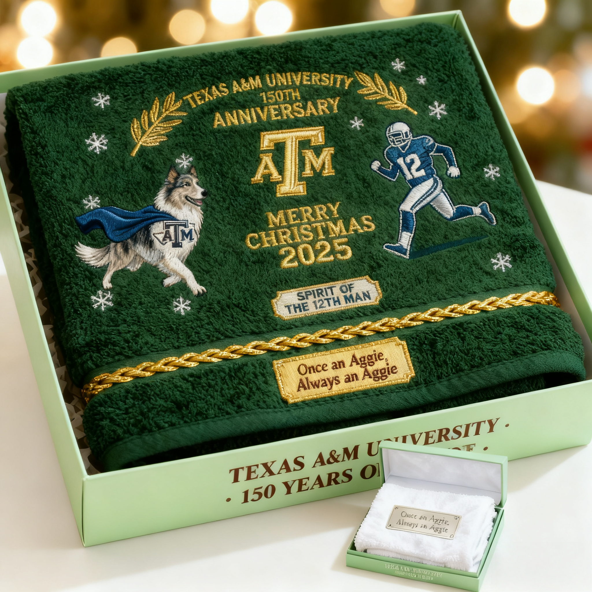 Texas A&M University 150th Anniversary Christmas Towel Set 2025