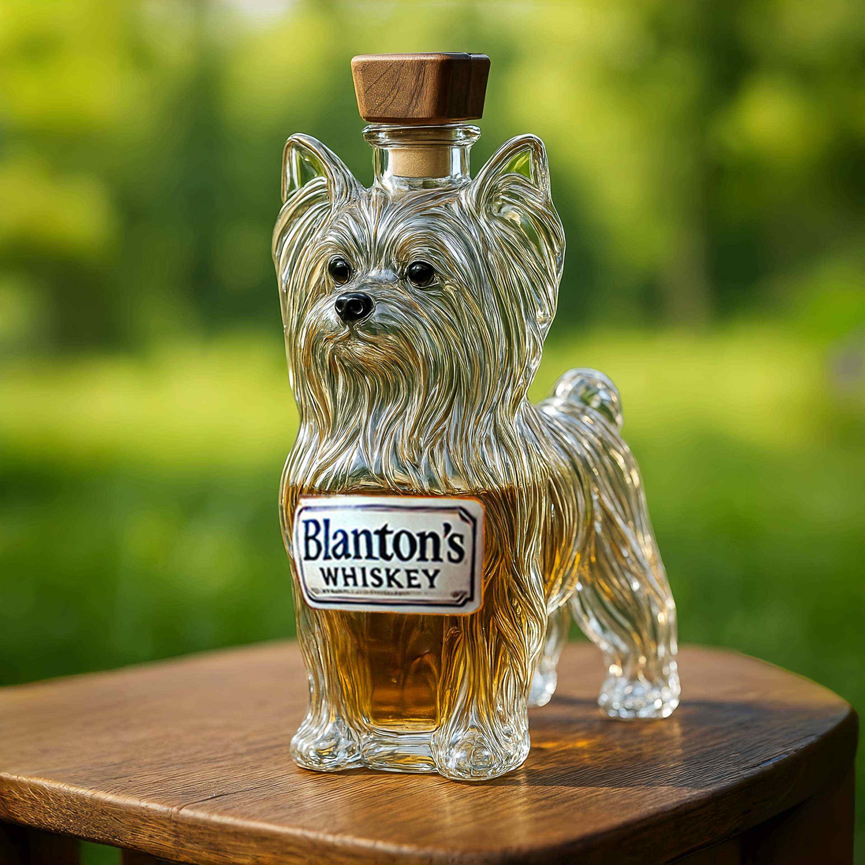 Yorkshire Terrier Whiskey Bottle