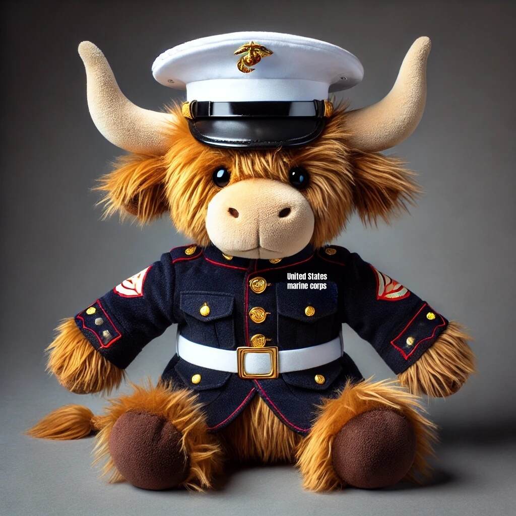 Veteran Tribute Highland Cow Doll