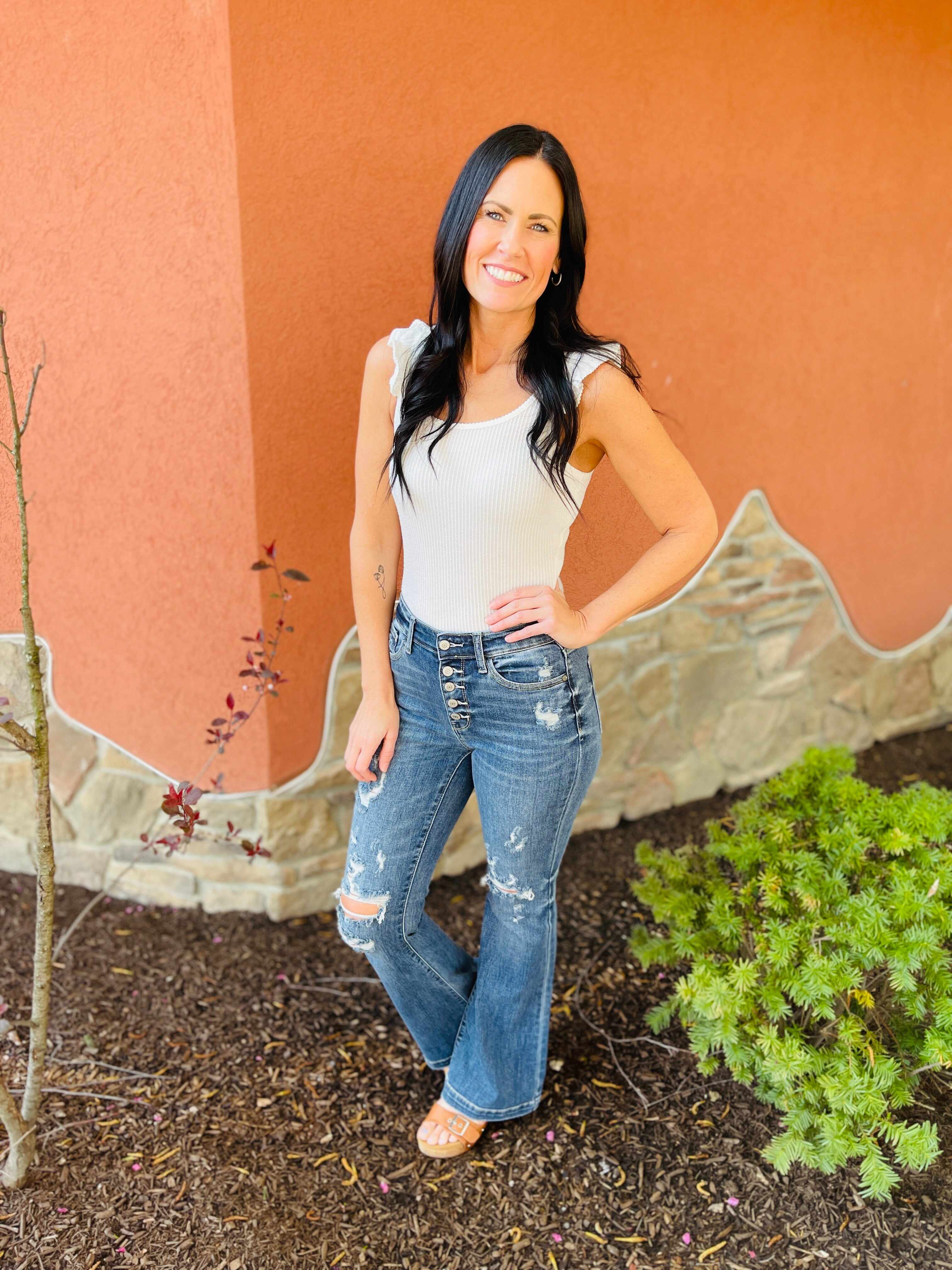 RESTOCK! Plus/Reg Let's Go Girls Flare Jeans
