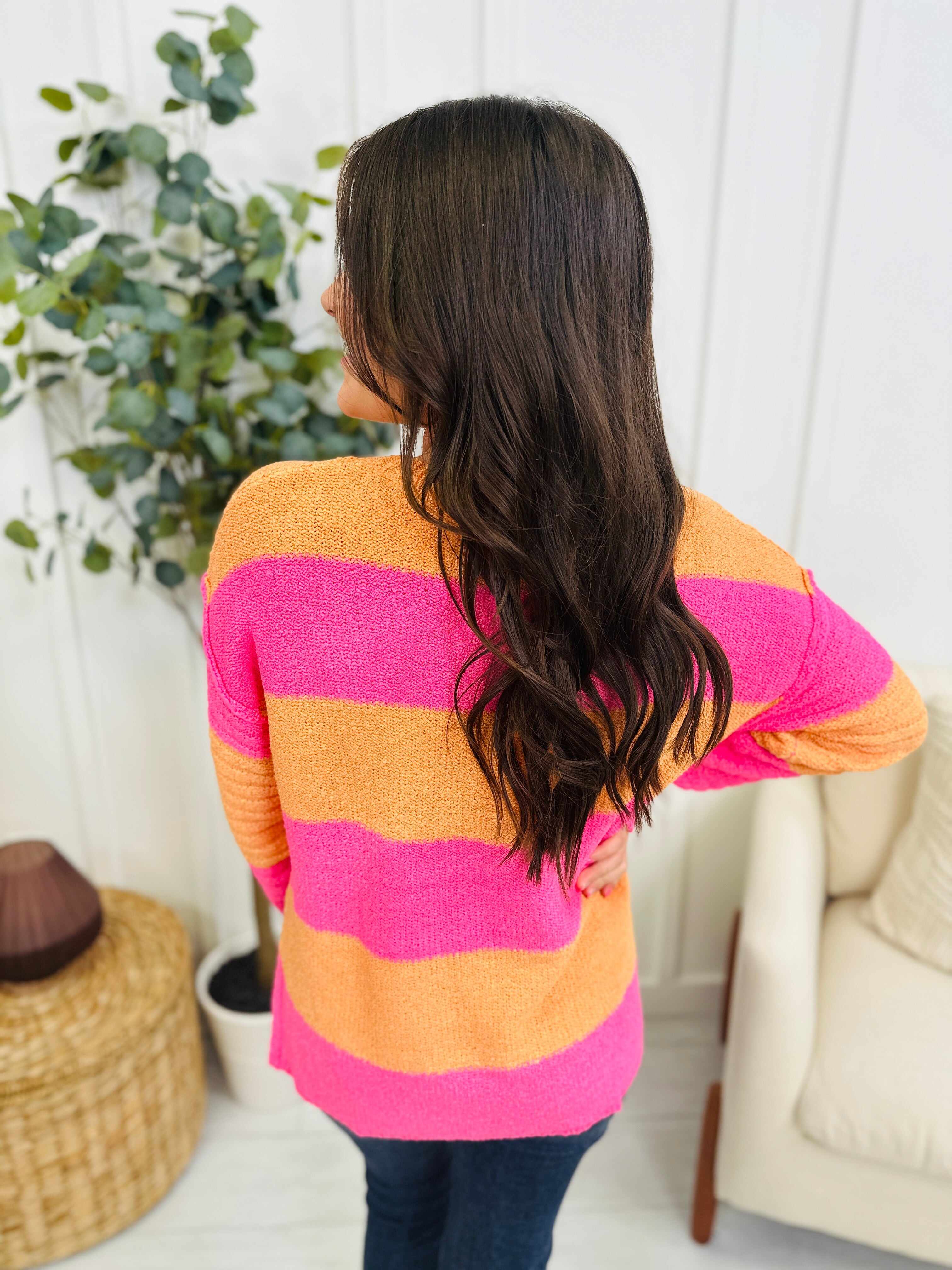 Loveline Sweater In Pink Citrus