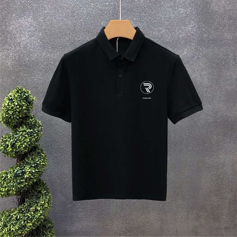 Polo Collar Short Sleeve Summer Lapels T-shirt Men