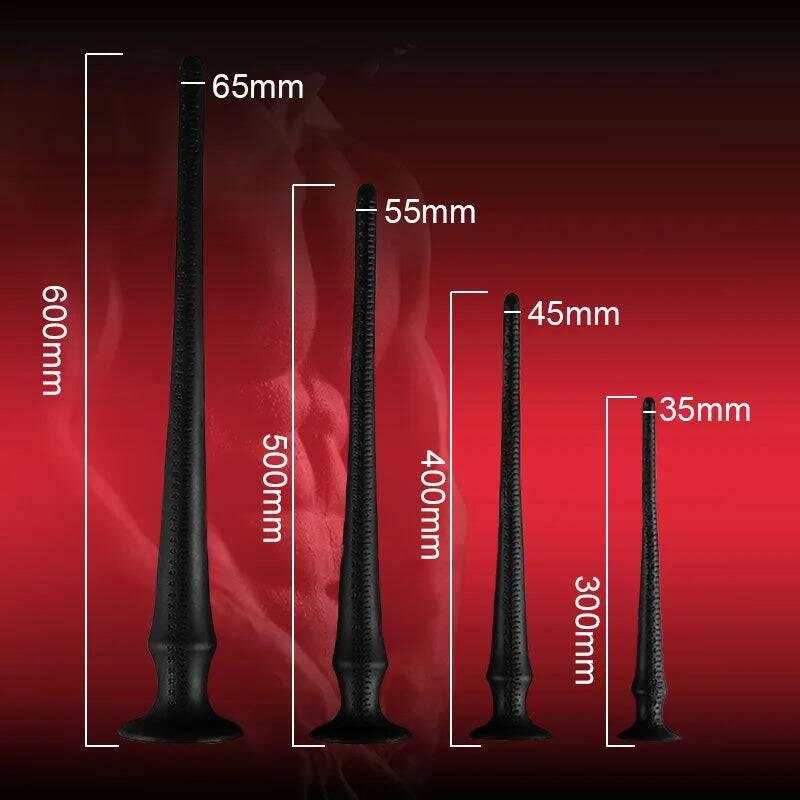 Super Long Flexible Silicone Anal Plug and Dildo - Prostate Massager and Dilator for Men, Women, and Couples for Deep Exploration and Sensual Play