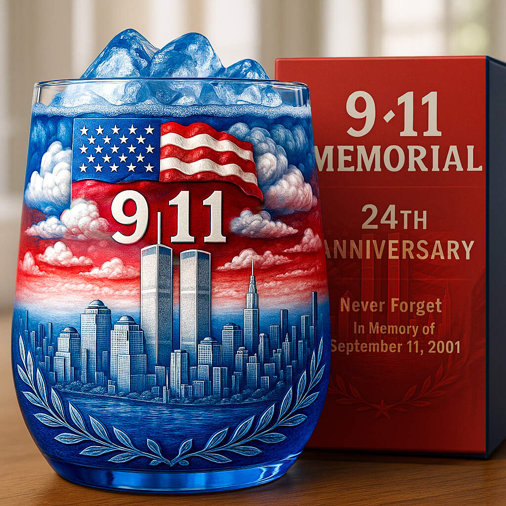 9·11 Memorial – 24th Anniversary Commemorative Glass