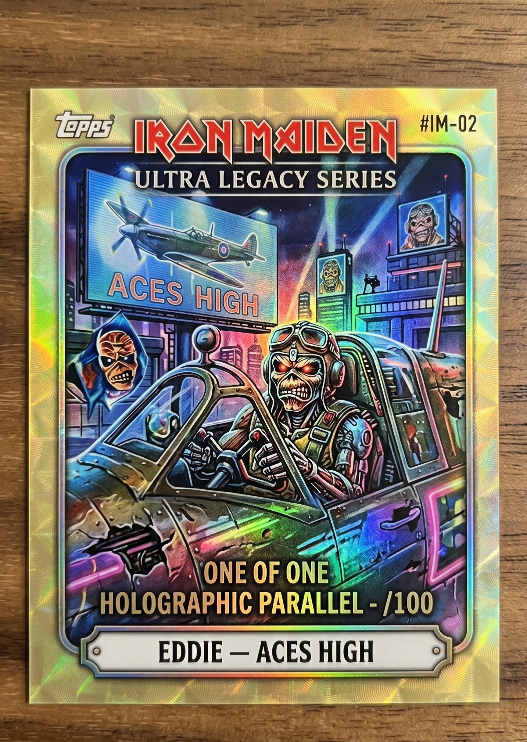 Iron Maiden Eddie 50 Years of Metal Limited Trading Card Box Holographic Rare Edition